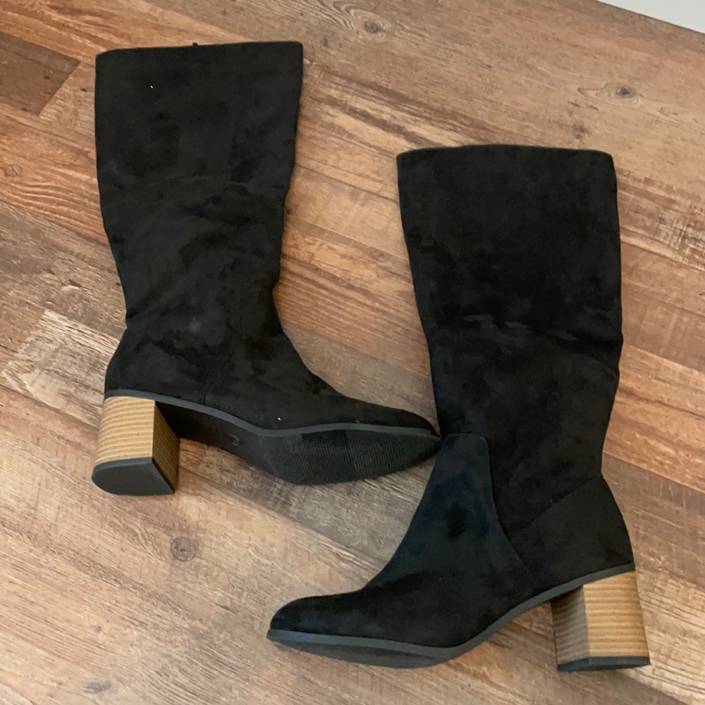 Black Knee High Boots